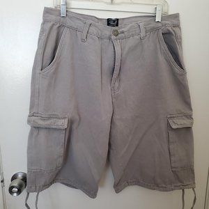 Mens gray cargo shorts 40